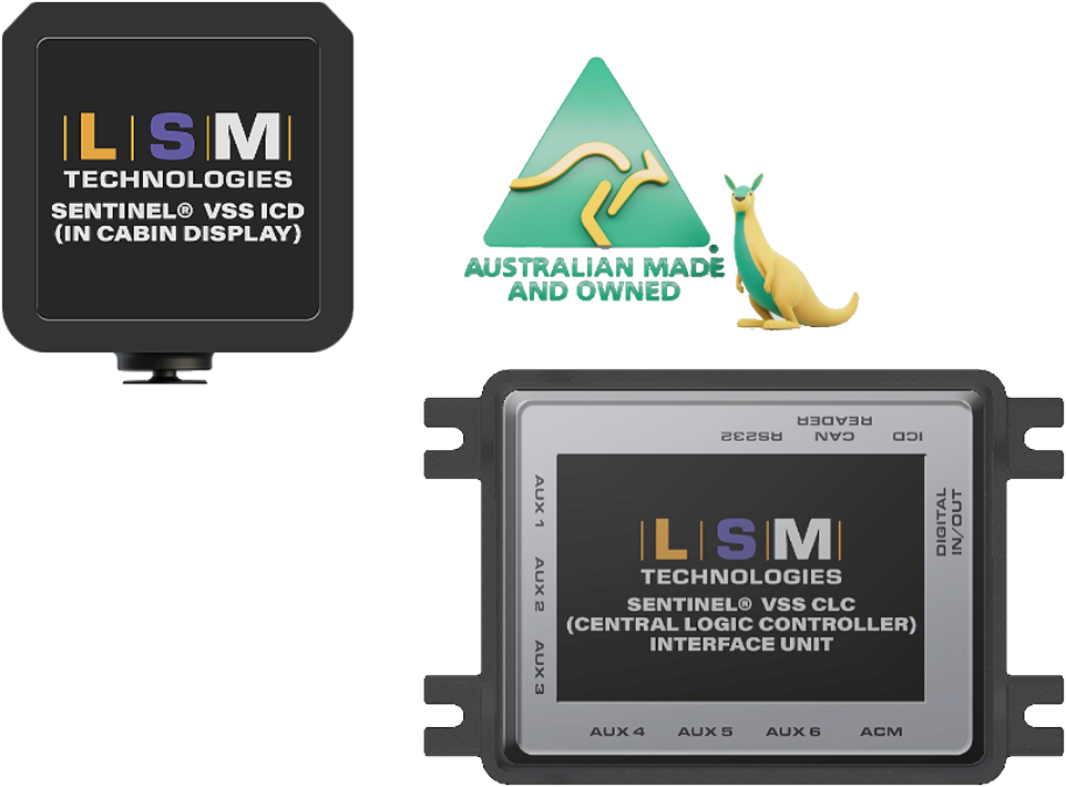 LSM Sentinel® VSS Vehicle Safety System- Central Logics Controller + In Cabin Display