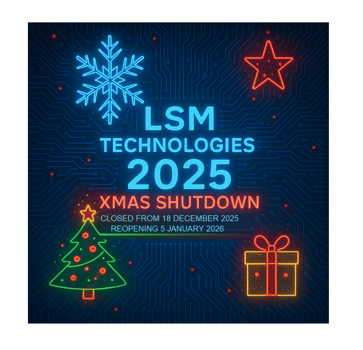 2025 Xmas Shutdown