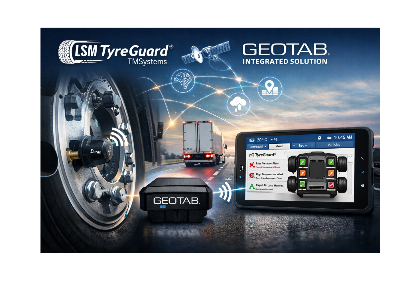 LSM TyreGuard® Tyre Intelligence Meets AI Telematics with Geotab for Safer Fleets
